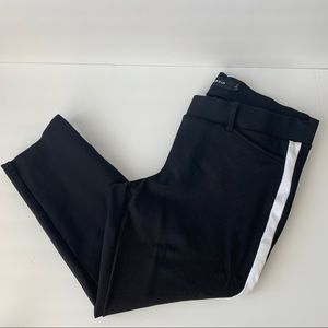 TORRID white stripe capris